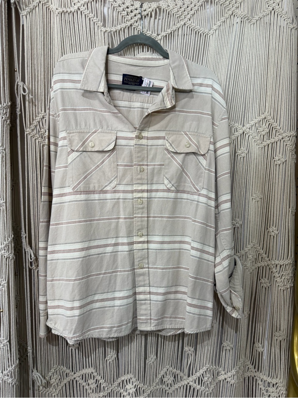 Pendleton Beach shack Striped Lightweight Button-Up Shirt Jacket